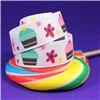 Order  Sweet Treat Ribbon - 22mm White/Cake & Flowers